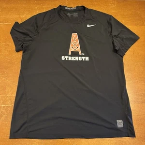 Nike Shirt Mens XL Black Fitted Dri Fit Short Sleeve Pro Combat Active - Picture 1 of 9
