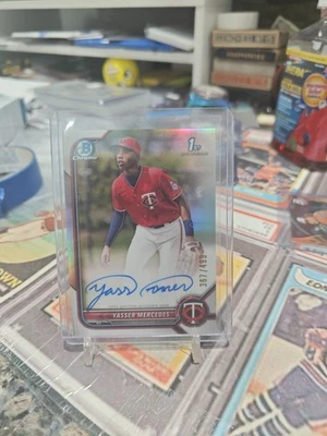 2022 Bowman Chrome - Prospect Autographs Yasser Mercedes #CPA-YMS Refractor /499 - Image 1 of 2