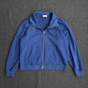 AYR Jacket The Zip It Sweatshirt Women Medium Bocci Blue Full Double Side Zip - Picture 1 of 7