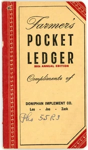 John Deere, Farmer's Pocket Ledger, 86th annual, 1952-53, Doniphan Implement Co - Bild 1 von 7