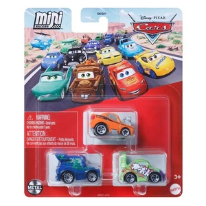 Disney Cars Mini Racers Paquete de 3 DJ Snot Rod Wingo JBH21 - Imagen 1 de 1