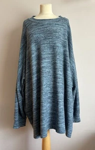 Yours Luxury Size 26/28 Blue/Green Soft Fleece lounge Jumper Top - Picture 1 of 7