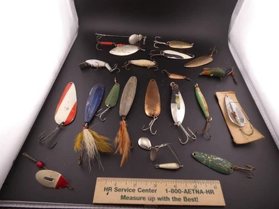 21 ШТ ВИНТАЖНАЯ РЫБОЛОВНАЯ ПРИМАНКА ЛОТ ЛОЖЕК MEPPS HERTERS TONY ACCETA LITTLE DOCTOR ++ - Изображение 1 из 4