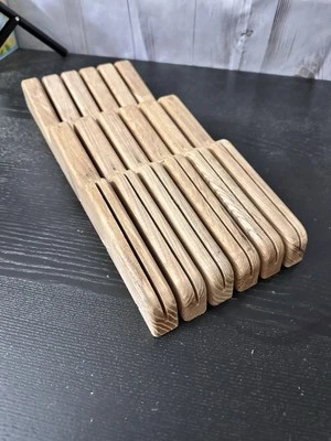 Crate & Barrel 6-Slot In-Drawer Solid Wood Knife Block 548-693 - Image 1 of 4