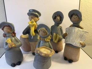 Metlox Pottery USA 1970s Salvation Army Band Poppytrail Poppets Set of 5 Figures - Picture 1 of 7