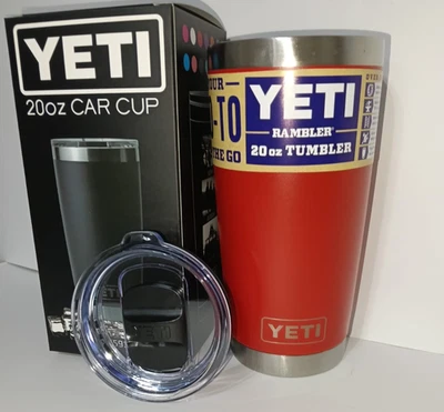 Vaso YETI Rambler con tapa deslizante magnética - 20 oz, color rojo, Y10 Foto 1 de 3