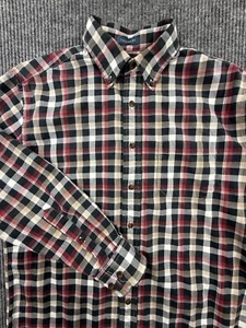 Pendleton Shirt Men's Medium Red Plaid Canterbury Cloth Wool Blend Button Up - Picture 1 of 11