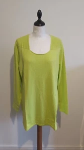 Michele Hope Lime Jumper with Rhinestone Shoulder Detail, Size 14-16, BNWT - Picture 1 of 4