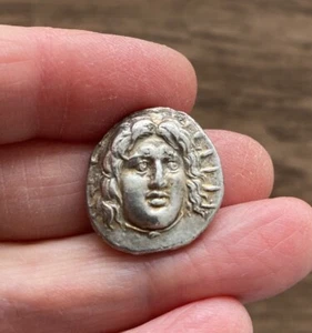 CARIAN ISLANDS, RHODOS. (387-304 B.C). SILVER DIDRACHM. - Picture 1 of 4