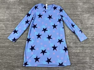 Simply Basic Night Gown 6-10 Blue Soft Fleece Pullover Sleepwear Nighty Stars - Picture 1 of 11