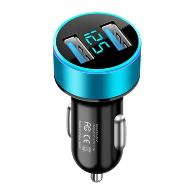 Fast Car Charger USB Cigarette Lighter Socket 2-Port Adapter For iPhone Samsung! - Image 1 of 4