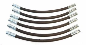 Flexible Brake Hose Kit 6 Piece Fits BMW 1600/2 1800 2000 2002 518 520 528 745i - Picture 1 of 2