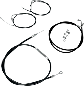 La Choppers Standard Black Vinyl Braided Handlebar Cable Brake Line Kit Beach - Picture 1 of 1
