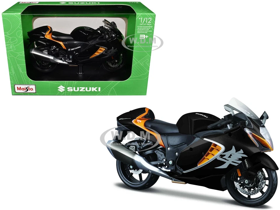 2022 SUZUKI HAYABUSA BLACK 1/12 DIECAST MODEL MOTORCYCLE BY MAISTO 32724 - Image 1 of 1
