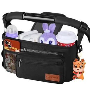 Universal Stroller Organizer with Cup Holder Detachable Bag and Shoulder Stra... - Picture 1 of 7