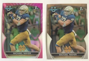 Michael Mayer 2022 Bowman Cromo #41 Base y Refractor Rosa - Notre Dame - Imagen 1 de 2