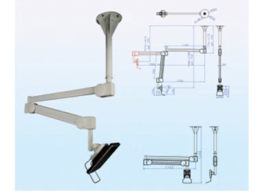 IPPON 982CA Hospital Monitor Arm Ceiling Mount 8kg Gas Springs Aluminum alloy - Image 1 of 2