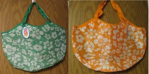 Sand In Sun Mesh Floral Beach Tote Bag - Choice of Green or Orange NWT - Picture 1 of 11