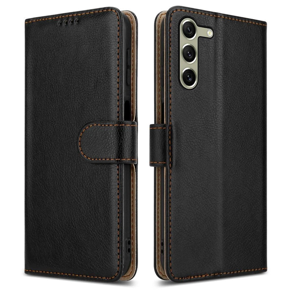 PIXFAB Case For Samsung Galaxy A15 Leather Wallet Flip Stand Phone Cover & Screen Guard