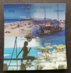 *FREE SHIP Turkish Cyprus Europa CEPT Vacation 2004 Beach Holiday Ship (ms) MNH - Picture 1 of 5