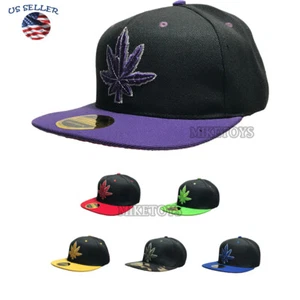Gorra bordada de béisbol cannabis hierba hip hop gorra snapback ajustable - Imagen 1 de 10