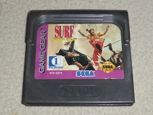 SEGA GAMEGEAR VIDEO GAME SURF NINJAS CARTRIDGE ONLY GEAR - Picture 1 of 2