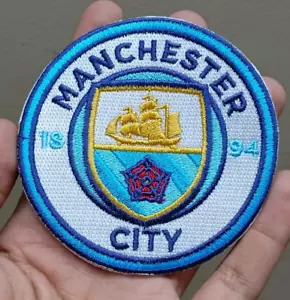 Manchester City Football Club Logo Bügelbild Patch - Aufnäher Patch - gestickter Aufnäher - Bild 1 von 6