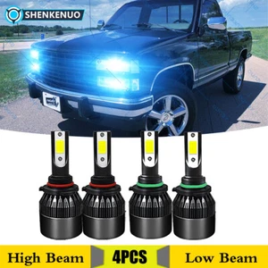 For Chevy C/K Pickup Silverado Suburban Tahoe 1994-1998 LED Headlight Bulb blue - Picture 1 of 12