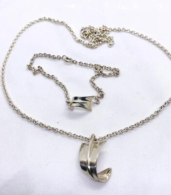 Tiffany & Co Angela Cummings Sterling Curved Arrow Necklace And Bracelet Set - Image 1 of 4