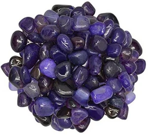 18 lb Dyed Purple Agate Tumbled Stones - Grade 1 - XSmall - Decorative Rocks - Picture 1 of 1