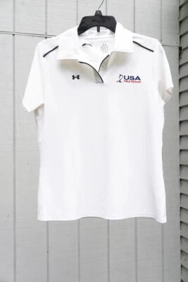 Under Armour USA Field Hockey Polo Shirt Top Tee L - Image 1 of 4