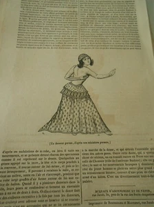 Persans La Danse La Musique La Lutte 1841 Gravure Print Article - Picture 1 of 1