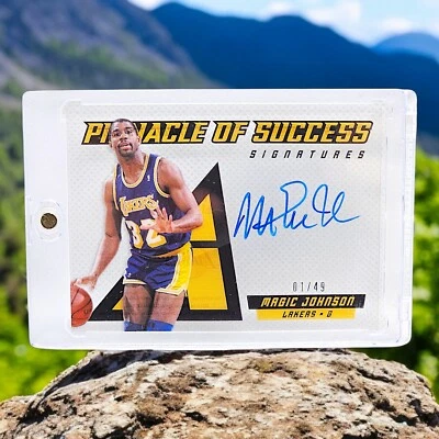 2013-14 Pinnacle Of Success Magic Johnson No. 34 Signatures Clear AUTO #01/49 - Image 1 of 2