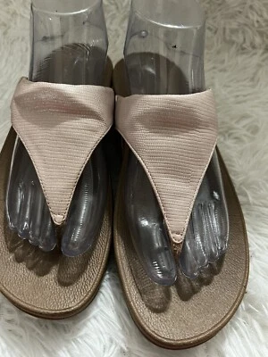 Sandalia Fitflop Glitz para mujer talla 8 puntera tanga deslizable rosa Foto 1 de 4