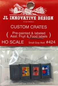 JL Innovative 424 HO Scale Custom Crate Fruit Small Gray - Bild 1 von 1