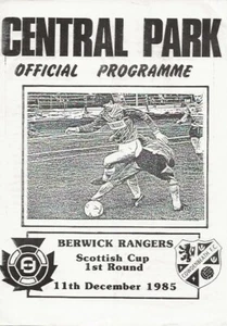 Cowdenbeath v Berwick Rangers Scottish Cup 1st Rd 11th December 1985 - Picture 1 of 3