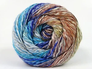 LOT OF 4 Ice LINEN VISCOT Yarn #82104 BLUES PURPLE CAMEL Light Linen Cotton - Picture 1 of 4