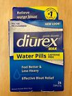 2x LOT Diurex Max 24 Maximum Strength Caffeine-Free Diuretic Water Pills 48ct 