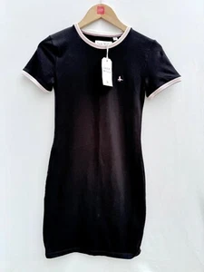 Jack Wills Harlech Ringer Mini Short Sleeve Casual Dress Black - UK 8 RRP £34.99 - Picture 1 of 10