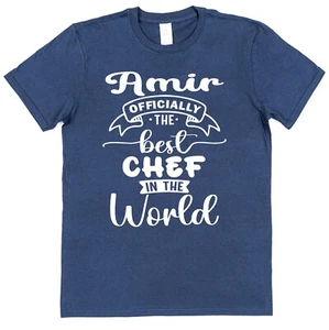 Personalisiertes T-Shirt Bester Koch Geschenk Schule Küche Restaurant Personal Kochen Essen - Bild 1 von 19