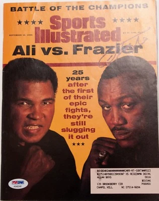 Joe Frazier autograph on Sports Illustrated Battle of Champions  cover PSA DNA - Image 1 of 3