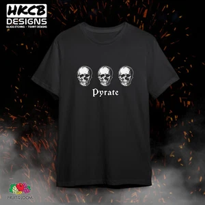 Piraten Totenkopf, T-Shirt, Pirat, Blackbeard, Nassau, Skull and Crossbones, Tee - Bild 1 von 2