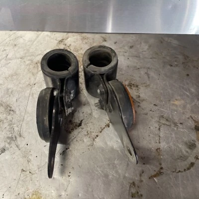 1974 Kawasaki F6 125 Enduro K784) left right front fork ears headlight mount set - Image 1 of 3