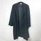 Brooks Brothers Dress Overcoat Full Length Cashmere Wool Blend Black 12 - $1095