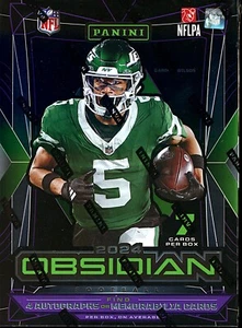Caja de pasatiempos de fútbol americano sellada Panini Obsidian 2024 - 4 tarjetas de autos/memorabilia - Imagen 1 de 5