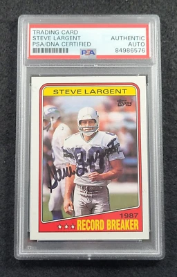 1988 STEVE LARGENT Signed Topps Card-SEATTLE SEAHAWKS-HOF-PSA - Image 1 of 4