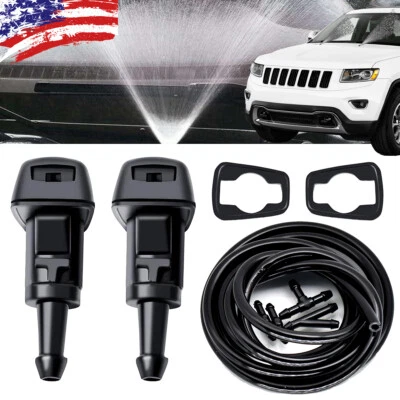Para Jeep Grand Cherokee 2011-2017 limpiaparabrisas lavadora de agua boquilla de pulverización chorro Foto 1 de 4