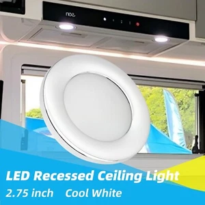 2.75" 12V RV LED Ceiling Light Recessed Cool White Caravan Boat Interior - Picture 1 of 10
