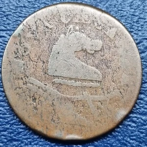 1787 New Jersey Colonial Copper Token RARE Nicely Circulated #71126 - Picture 1 of 2