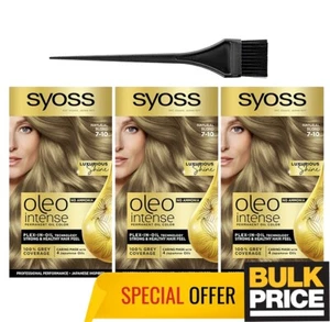 Syoss Oleo Intense 7-10 Natürlich Blond Ammoniak Frei Haarfarbe Masse Deal - Bild 1 von 6
